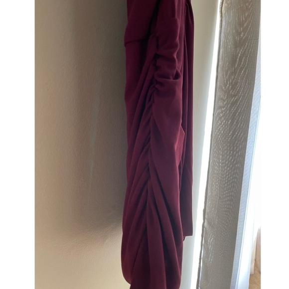 Express Burgundy Ruched Top - Picture 3 of 3